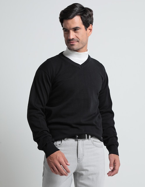 Sueter cuello V para hombre 1