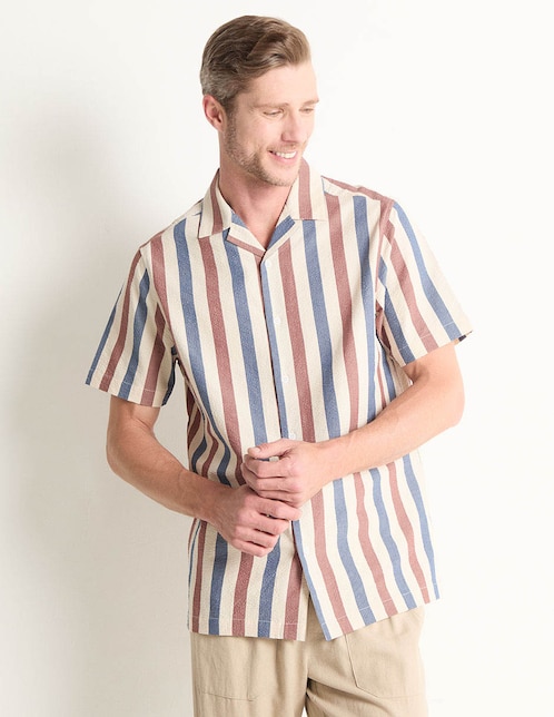Camisa casual Weekend de algodón manga corta para hombre