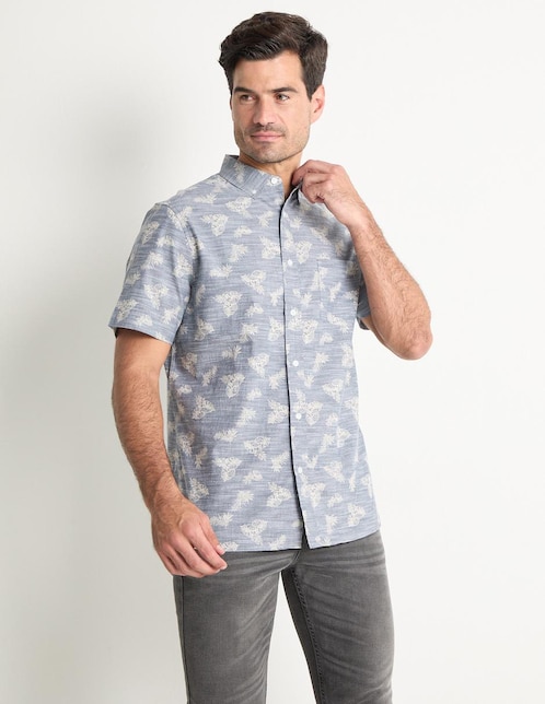 Camisa casual de algodón manga corta para hombre 1