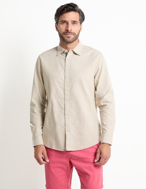 Camisa casual manga larga para hombre 1