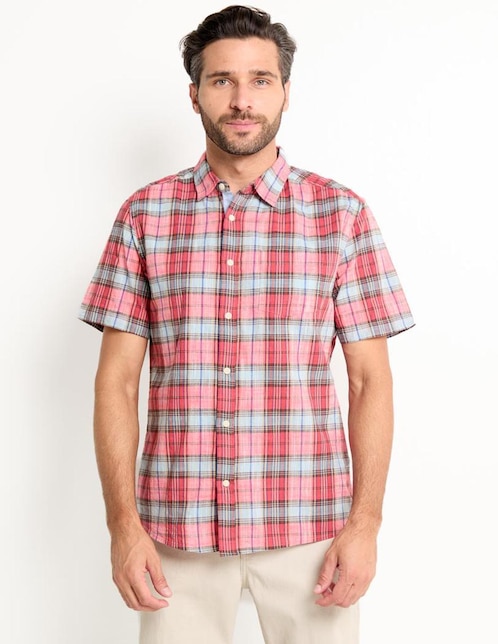 Camisa casual de algodón manga corta para hombre 1