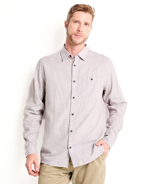 Camisa casual manga larga para hombre 1