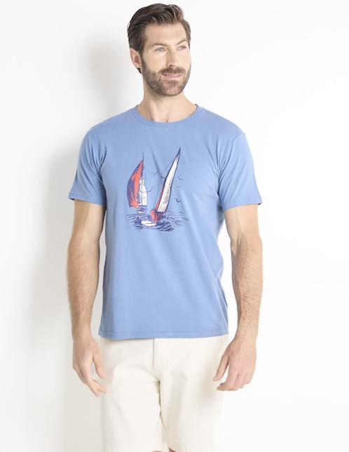 Playera cuello redondo para hombre