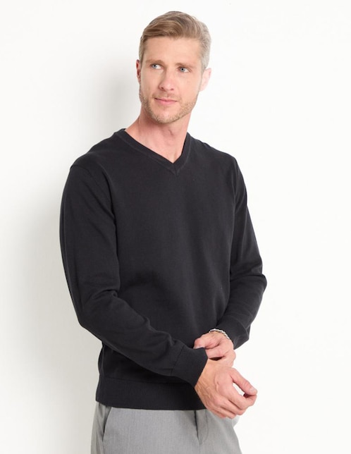 Suéter cuello V para hombre 1