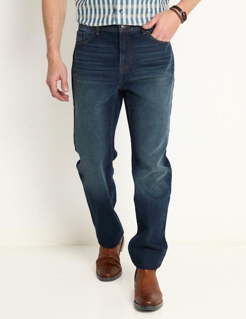 Jeans straight Weekend deslavado para hombre