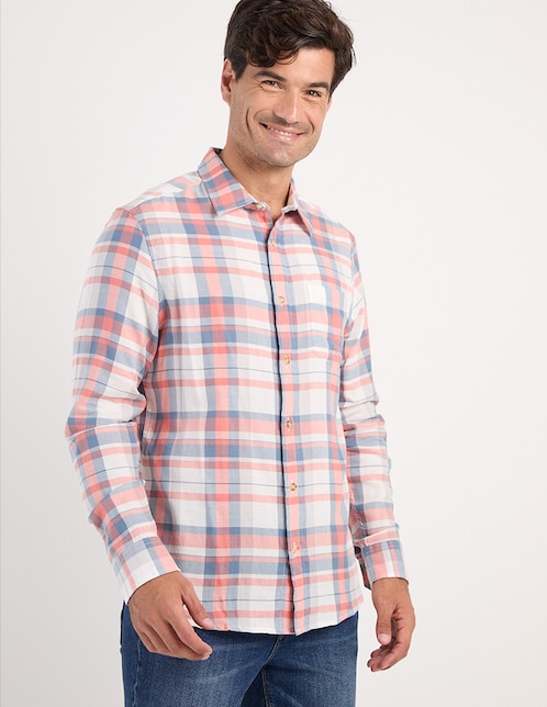 Camisa casual Weekend de algodón manga larga para hombre