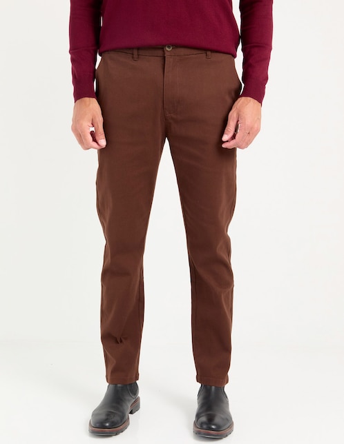 PANTALON CHINO WEEKE, 34, CAFÉ TOSTADO