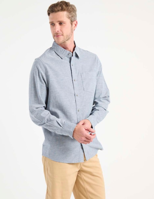 Camisa casual Weekend de algodón manga larga para hombre