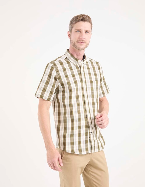 Camisa casual manga corta para hombre 1