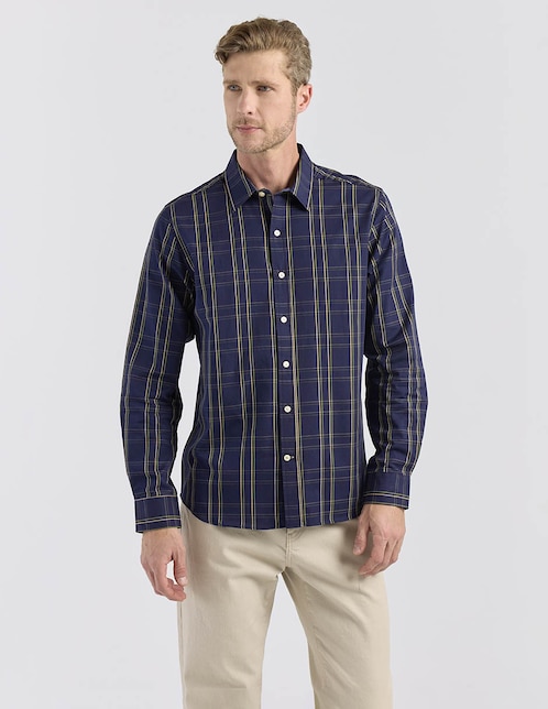 Camisa casual manga larga para hombre 1