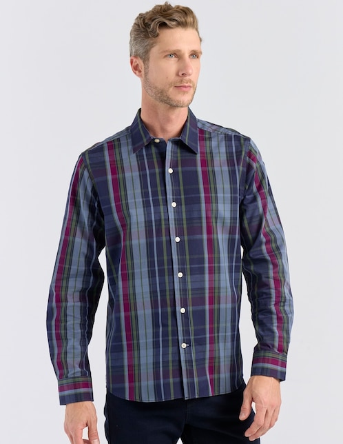 Camisa casual manga larga para hombre 1