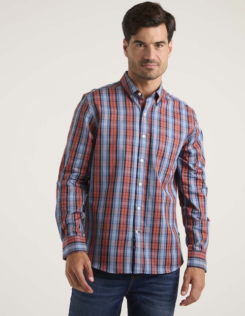 Camisa casual de algodón manga larga para hombre 1