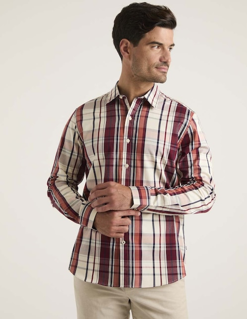 Camisa casual de algodón manga larga para hombre 1