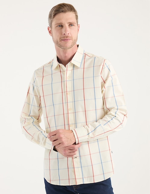 Camisa casual manga larga para hombre 1