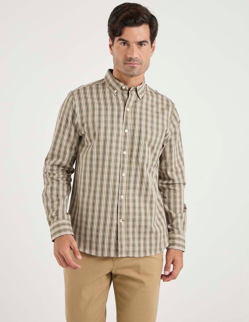 Camisa casual manga larga para hombre 1