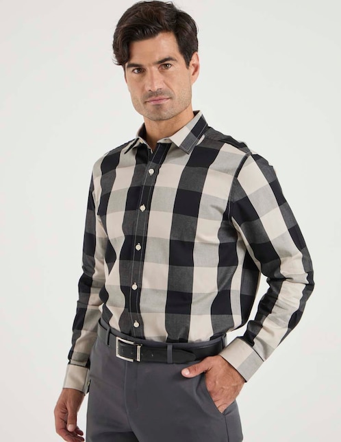 Camisa casual manga larga para hombre 1