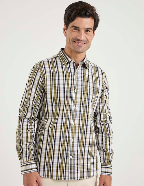 Camisa casual manga larga para hombre 1