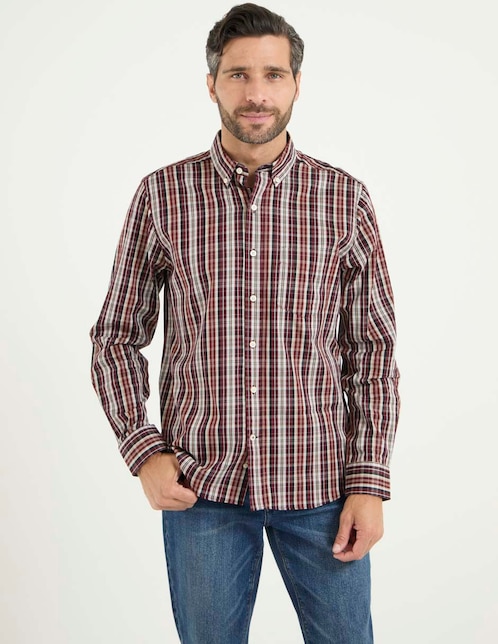 Camisa casual manga larga para hombre 1