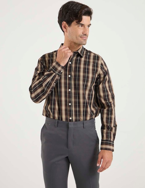 Camisa casual manga larga para hombre 1