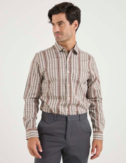 Camisa casual de algodón manga larga para hombre 1