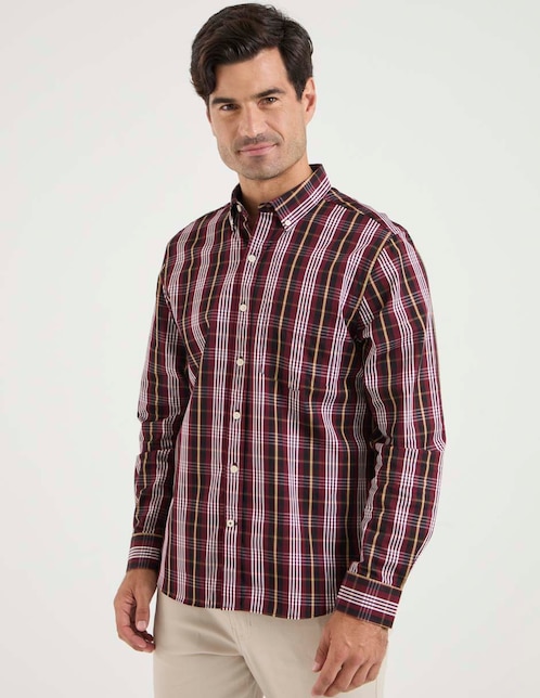 Camisa casual de algodón manga larga para hombre 1