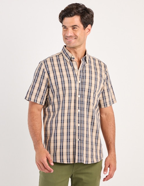 Camisa casual Weekend de algodón manga corta para hombre