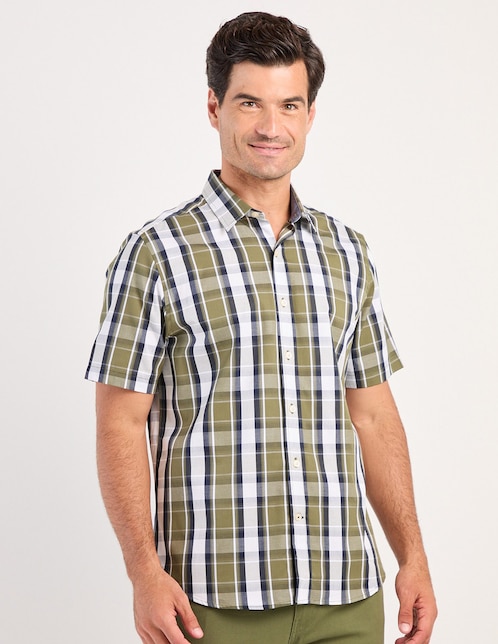 Camisa casual de algodón manga corta para hombre 1