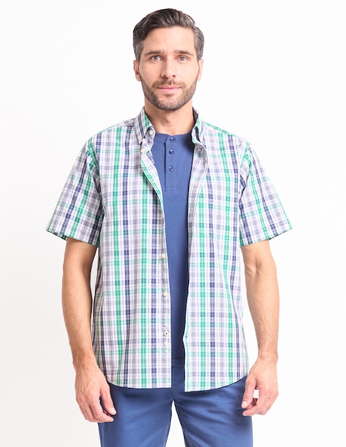 Camisa casual manga corta para hombre 1