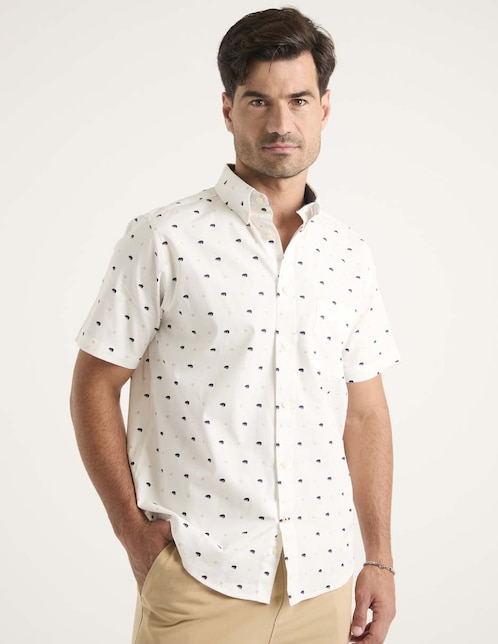 Camisa casual Weekend de algodón manga corta para hombre