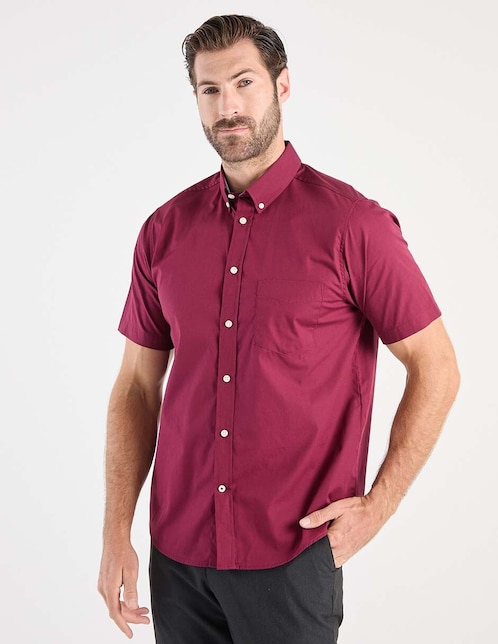 Camisa de vestir Weekend de algodón manga corta para hombre
