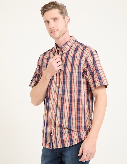 Camisa casual de algodón manga corta para hombre 1
