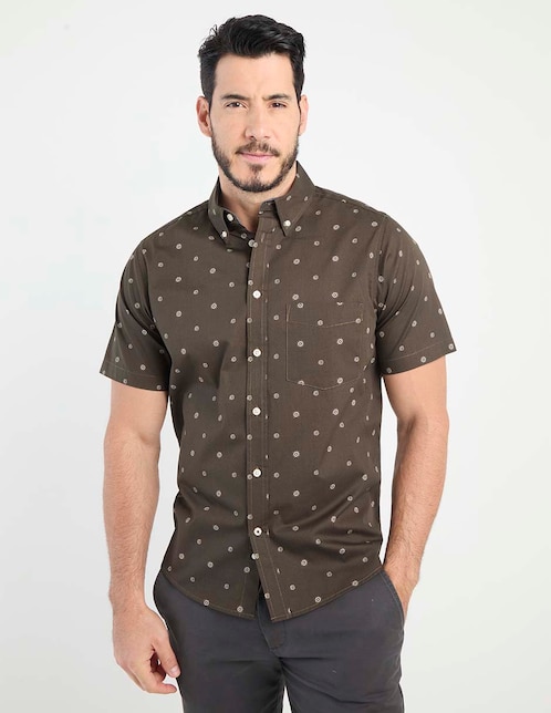 Camisa casual de algodón manga corta para hombre 1