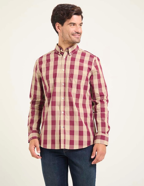 Camisa casual manga larga para hombre 1