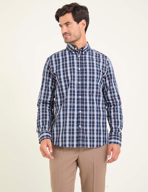 Camisa casual manga larga para hombre 1