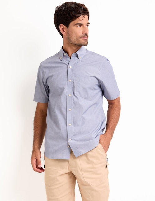 Camisa casual de algodón manga corta para hombre 1