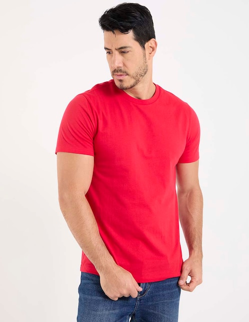 PLAYERA WKH25814-P09, EG, CARMÍN CLARO