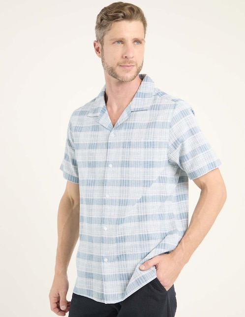 Camisa casual de algodón manga corta para hombre 1