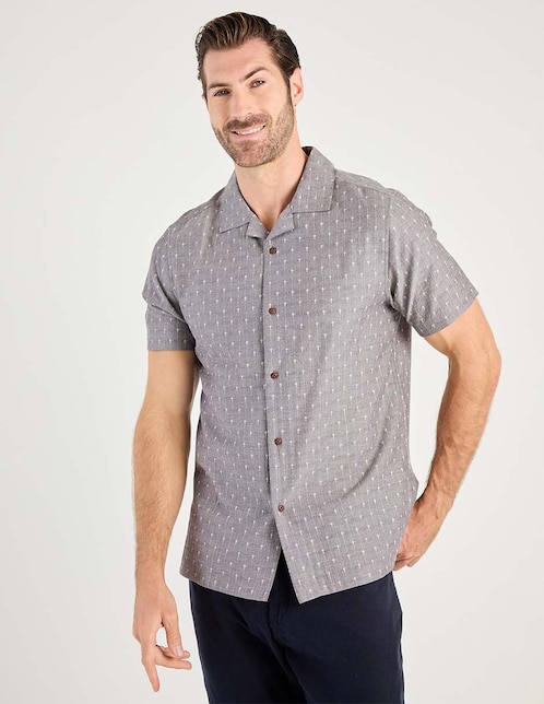 Camisa casual manga corta para hombre 1
