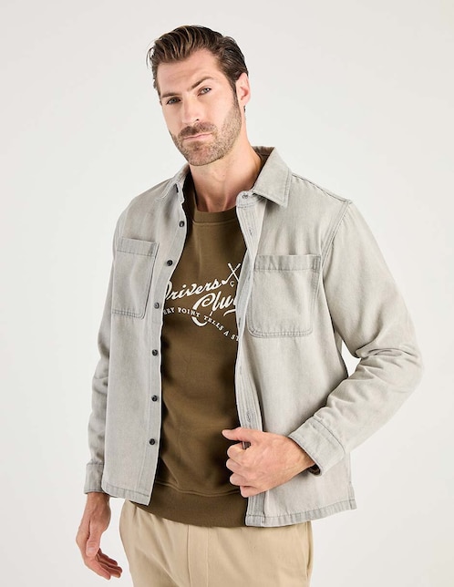 Camisa casual manga larga para hombre 1