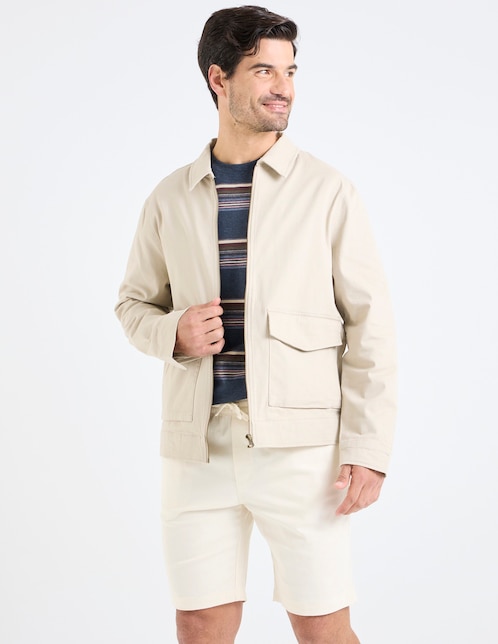 Chamarra casual con bolsillos para hombre 1