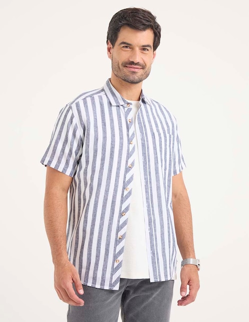 Camisa casual manga corta para hombre 1
