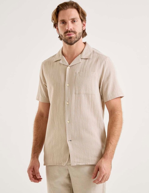 Camisa casual Weekend Premium manga corta para hombre
