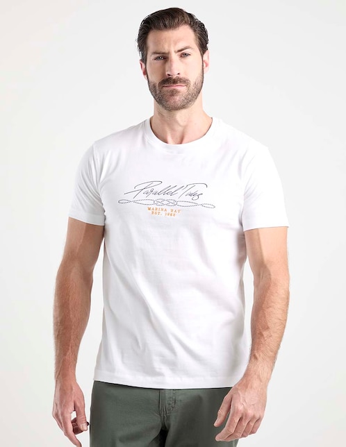 Playera Weekend cuello redondo para hombre