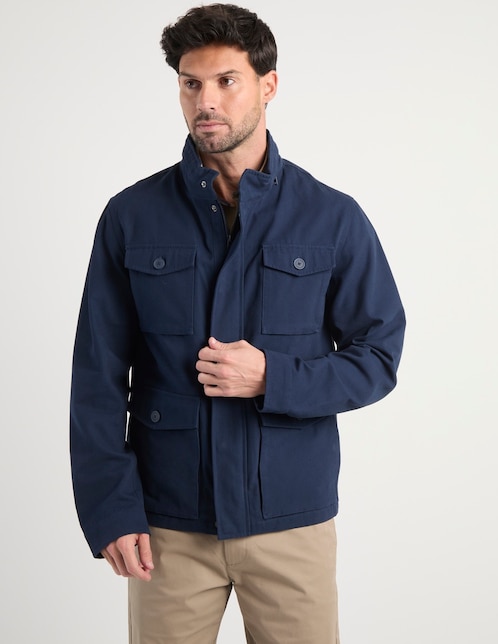 Chamarra casual con bolsillos para hombre 1