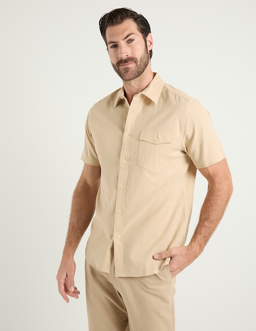 Camisa casual manga corta para hombre 1