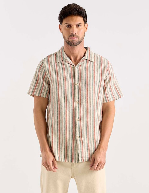 Camisa casual de algodón manga corta para hombre 1
