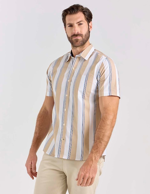 Camisa casual de algodón manga corta para hombre 1