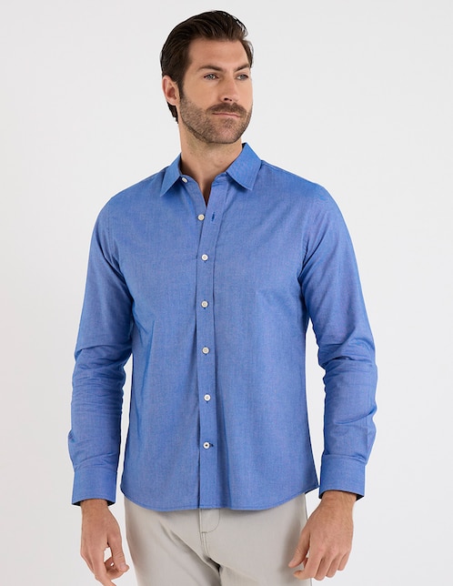 Camisa casual manga larga para hombre 1