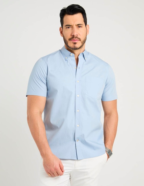 Camisa casual manga corta para hombre 1