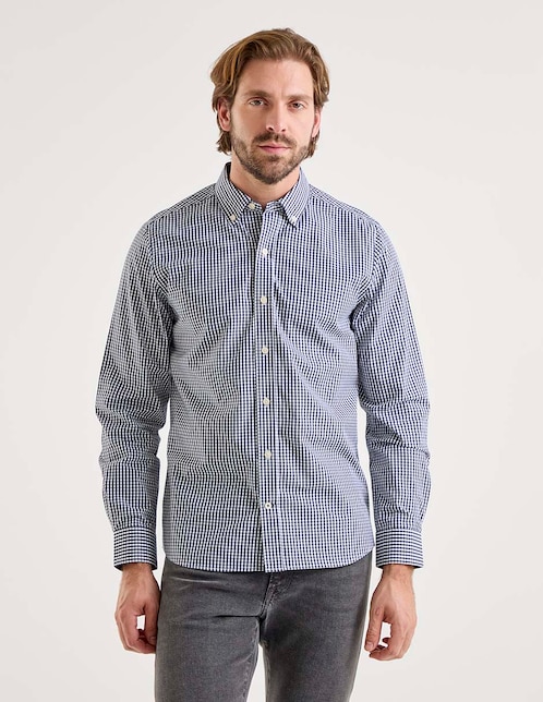 Camisa casual manga larga para hombre 1